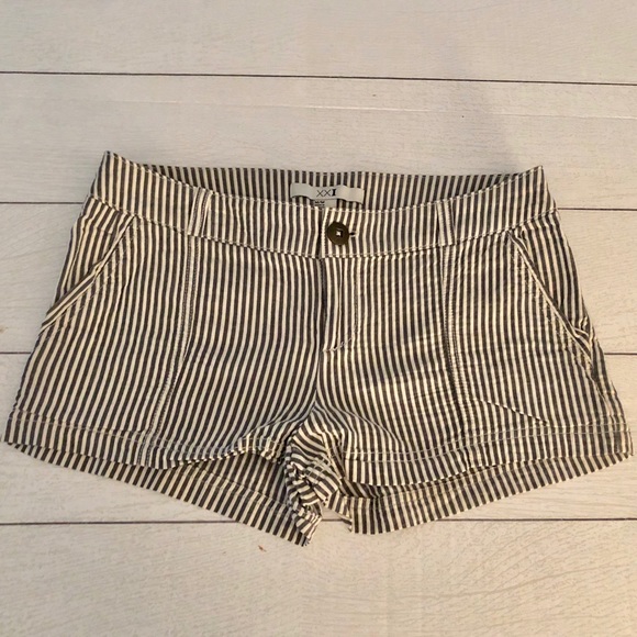Forever XXI Pin Stripped Linen Shorts - Picture 2 of 5